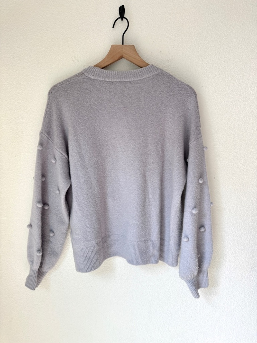 Madewell Brockton Wool-blend Bobble Sweater in lilac - Small - Picture 3 of 9
